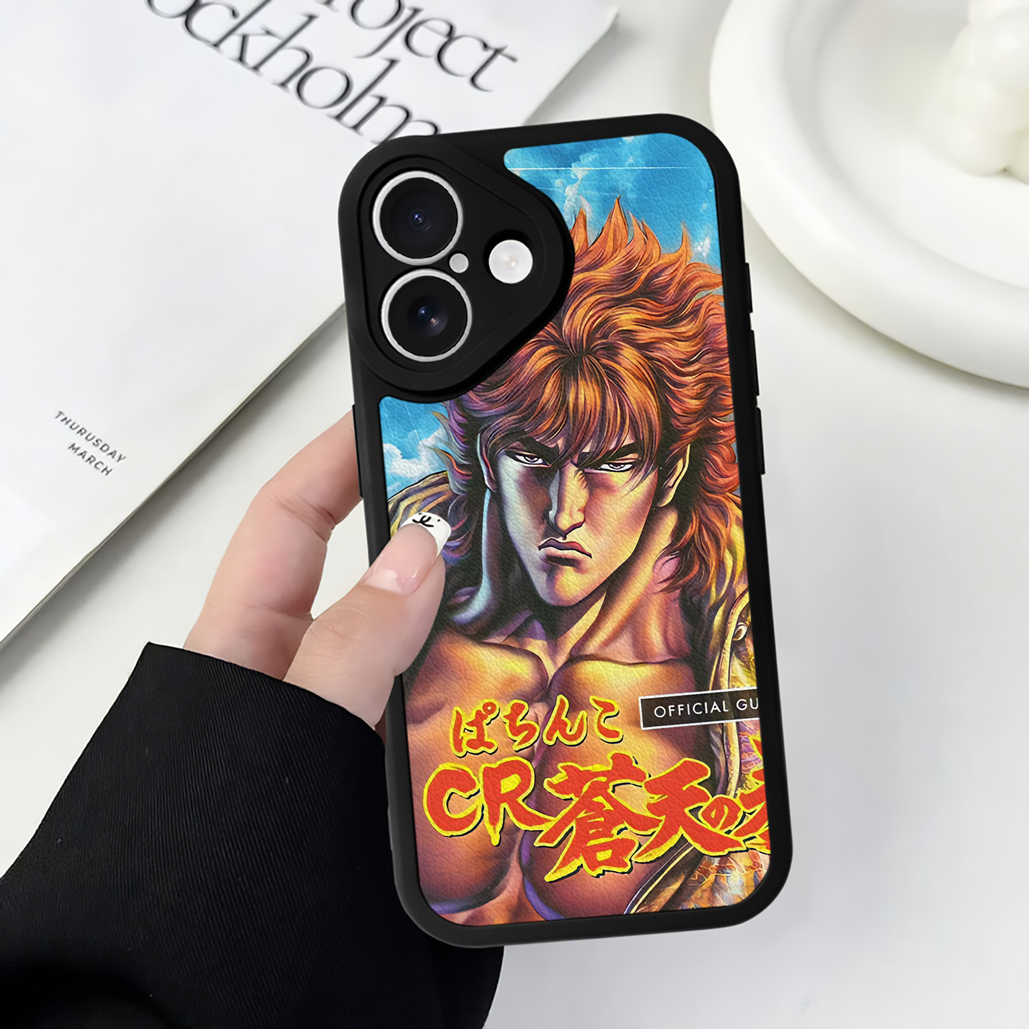 （画像用） 北斗の拳 Fist of the North Star 【iPhone 16シリーズ対応】シリコンスマホケース（レザー調） 材質：シリコン